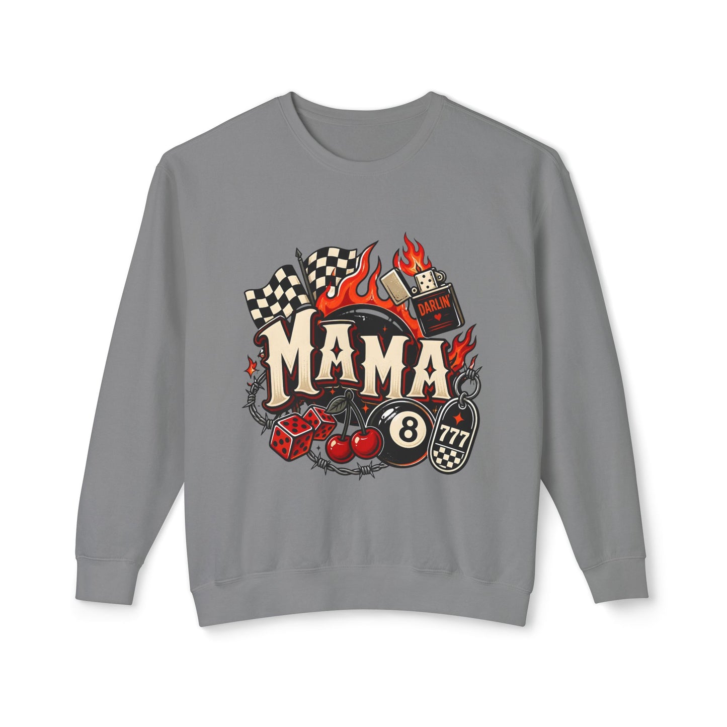 Mama Retro Racing & Casino Crewneck Sweatshirt