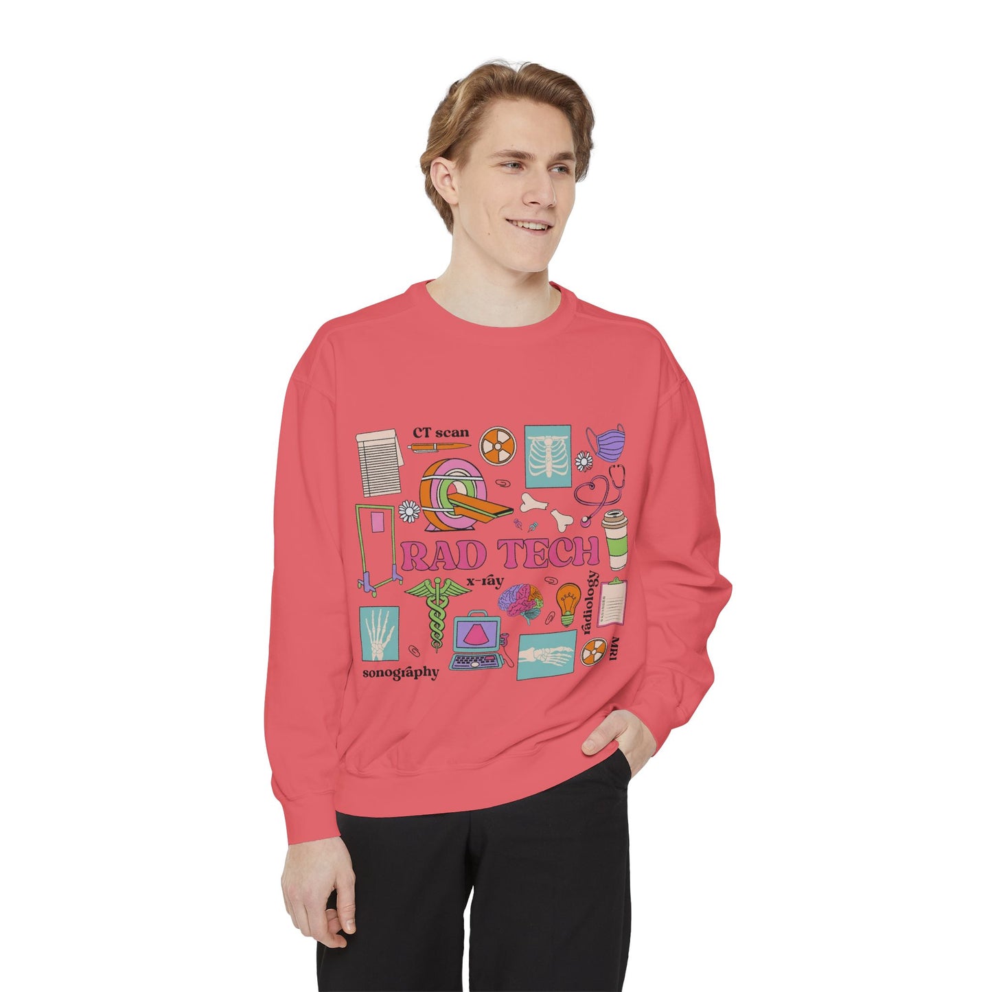 Rad Tech Sweatshirt — Radiology Technician Retro Icons Crewneck