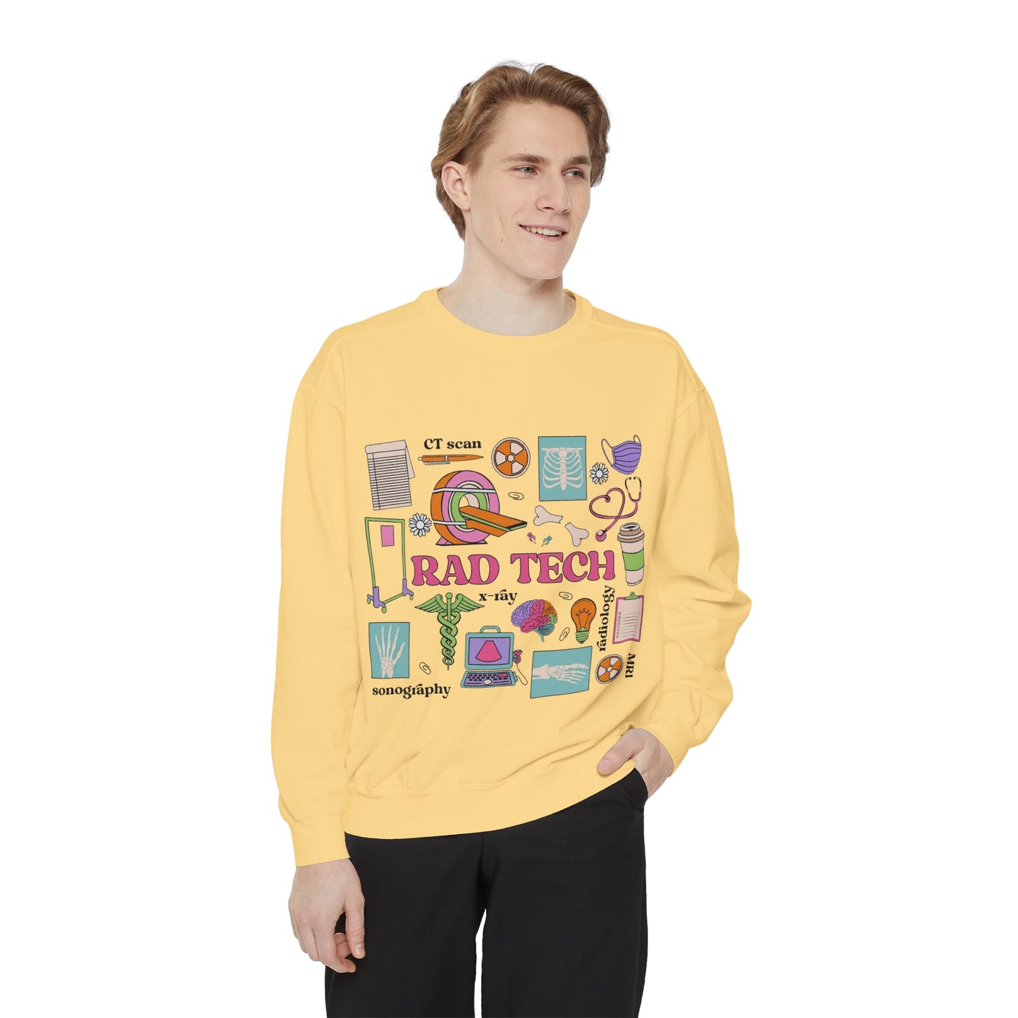 Rad Tech Sweatshirt — Radiology Technician Retro Icons Crewneck