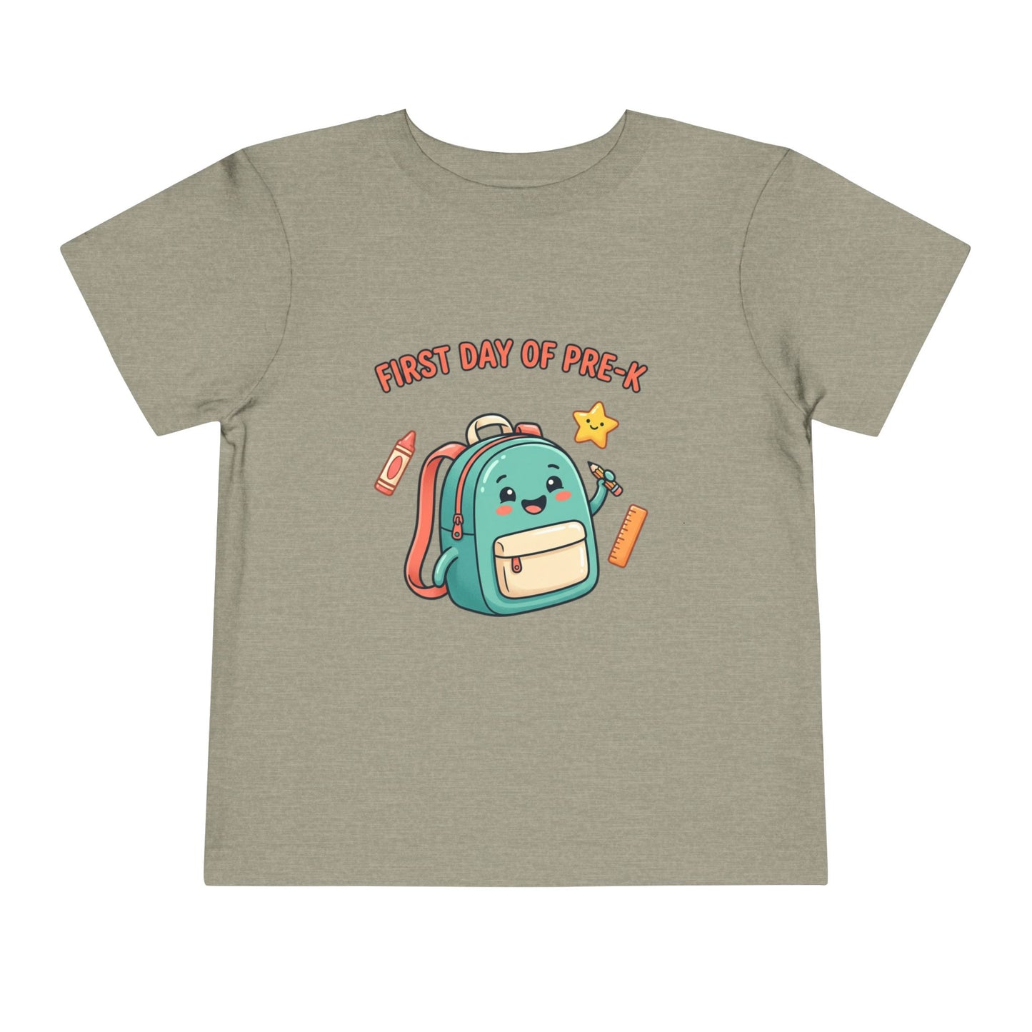 Toddler Tee - "First Day of Pre-K" Cute Backpack Design
