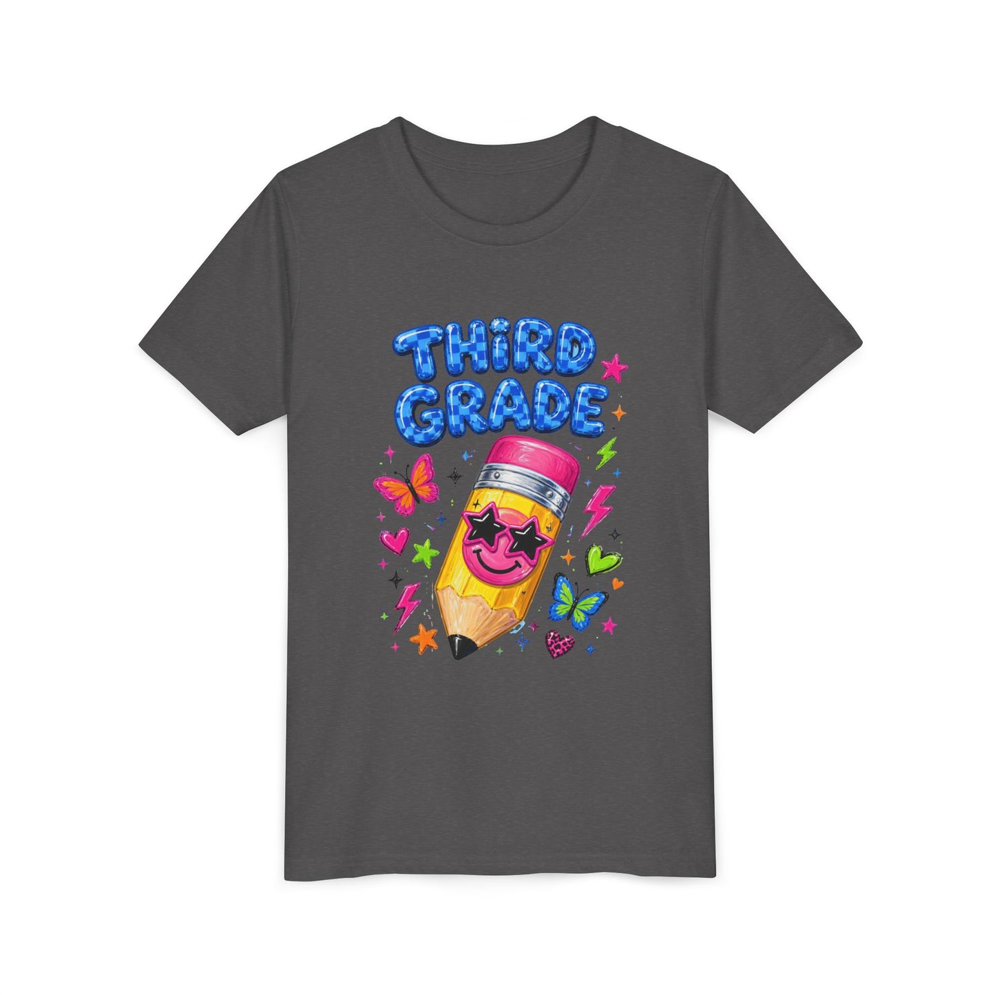 Third Grade Pencil Kids Tee — Cute Back-to-School Graphic Shirt