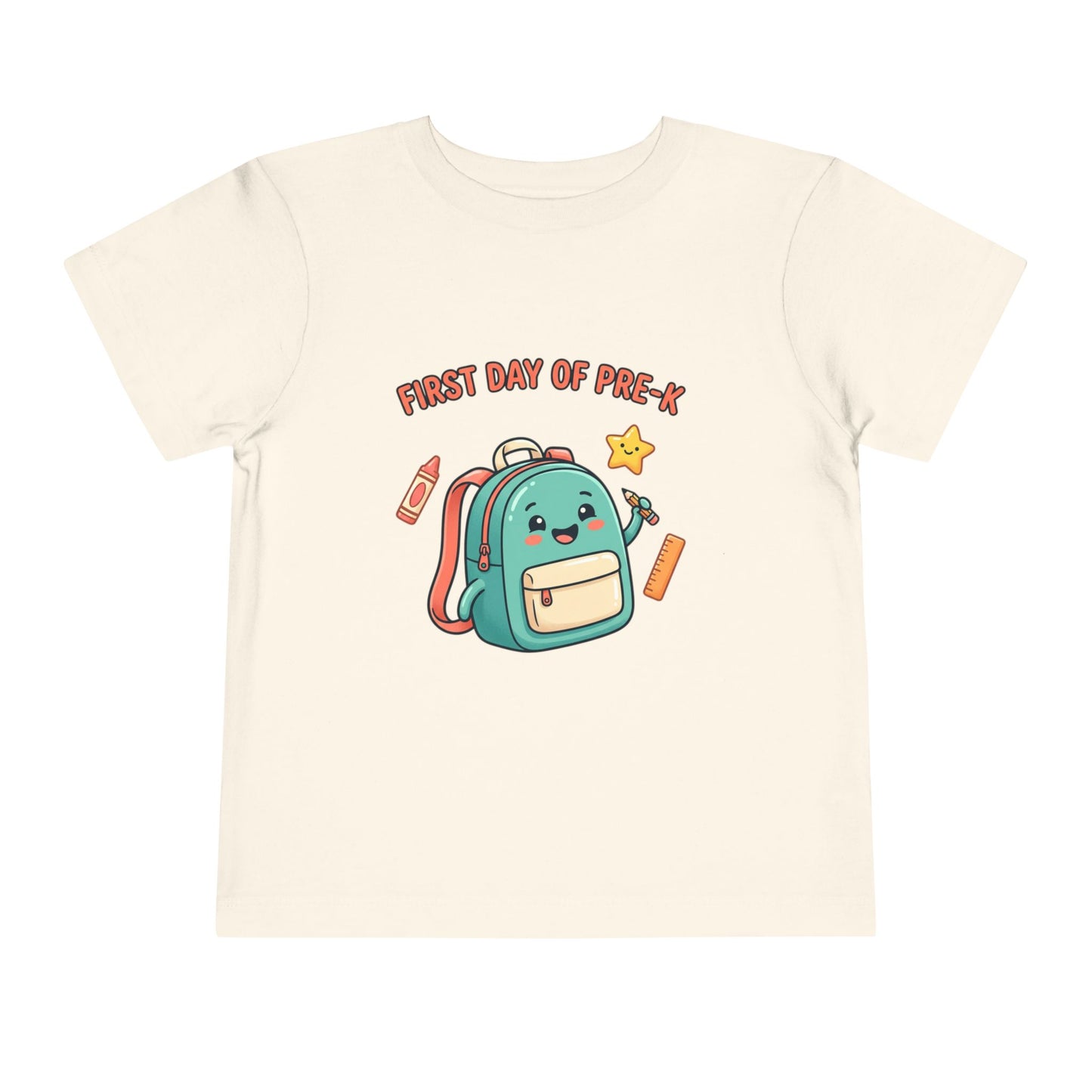 Toddler Tee - "First Day of Pre-K" Cute Backpack Design