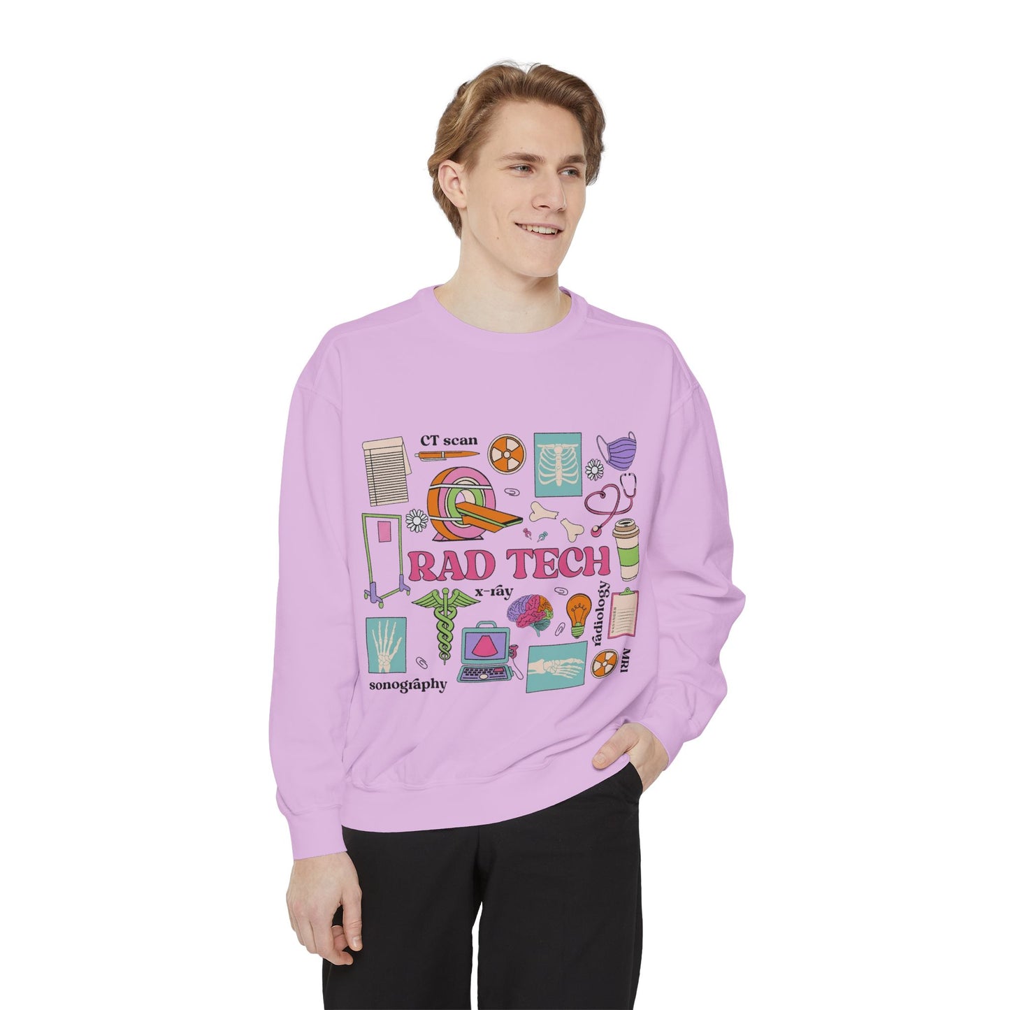 Rad Tech Sweatshirt — Radiology Technician Retro Icons Crewneck