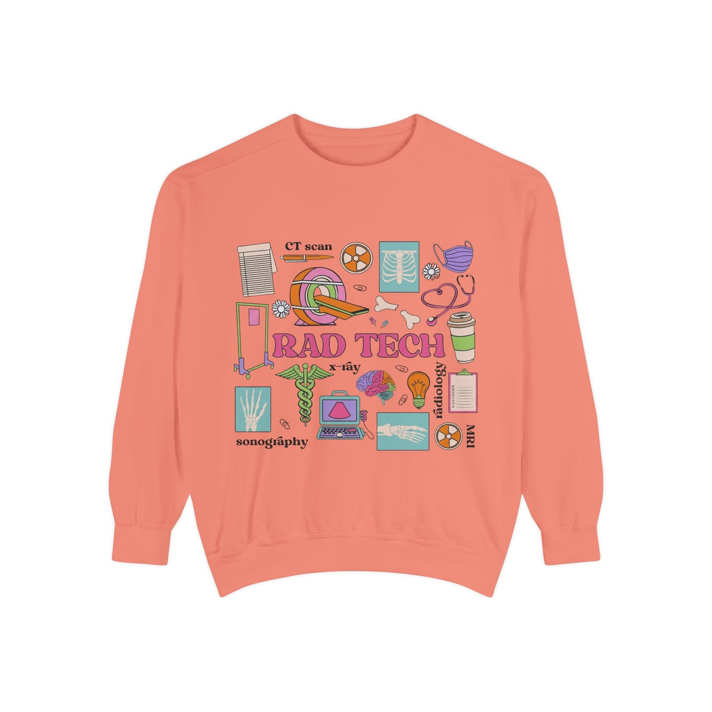 Rad Tech Sweatshirt — Radiology Technician Retro Icons Crewneck