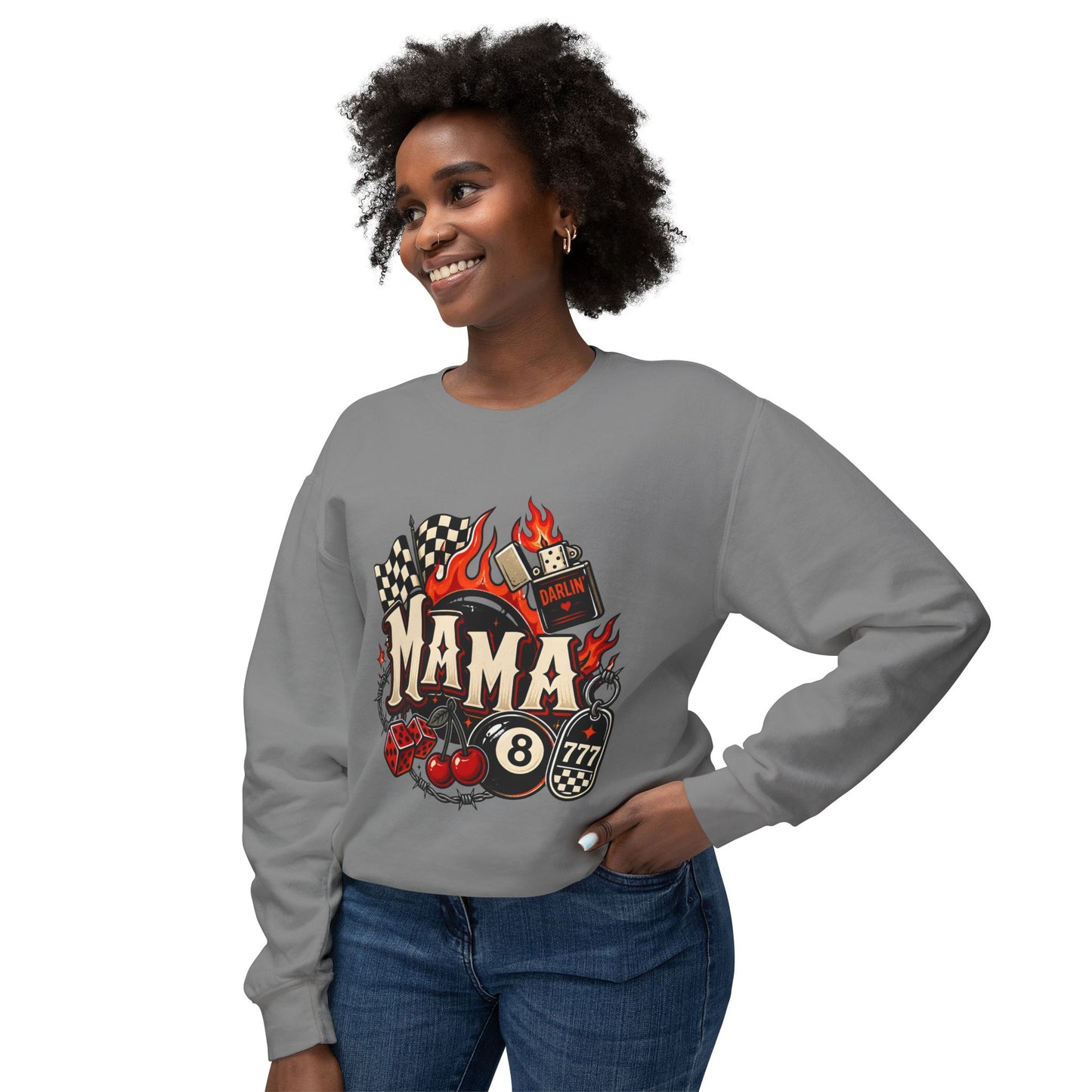 Mama Retro Racing & Casino Crewneck Sweatshirt