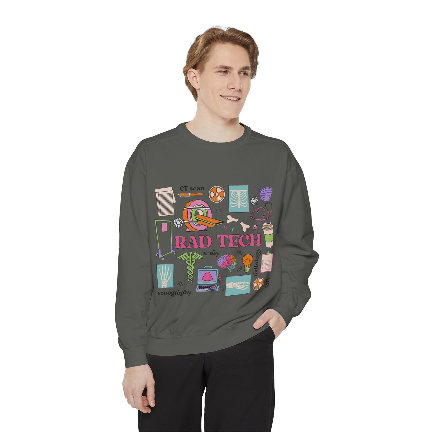 Rad Tech Sweatshirt — Radiology Technician Retro Icons Crewneck
