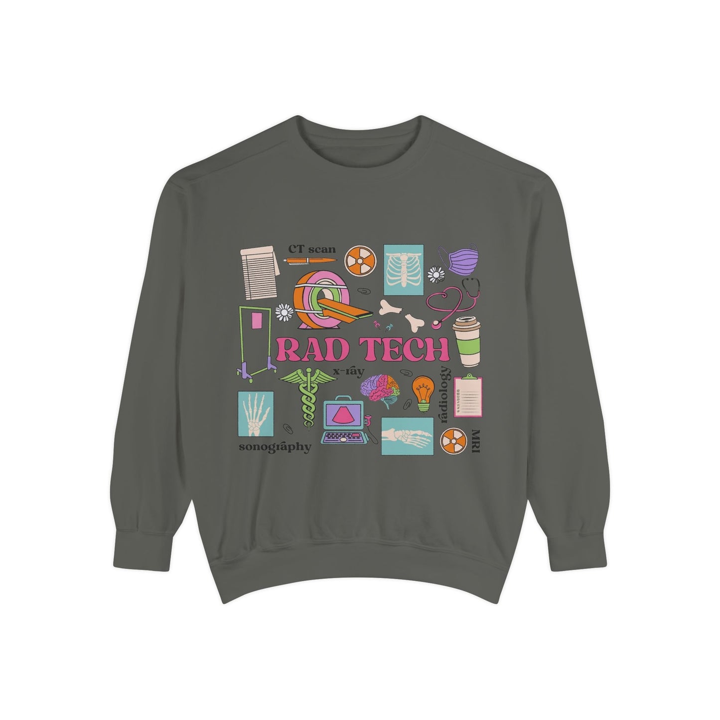 Rad Tech Sweatshirt — Radiology Technician Retro Icons Crewneck