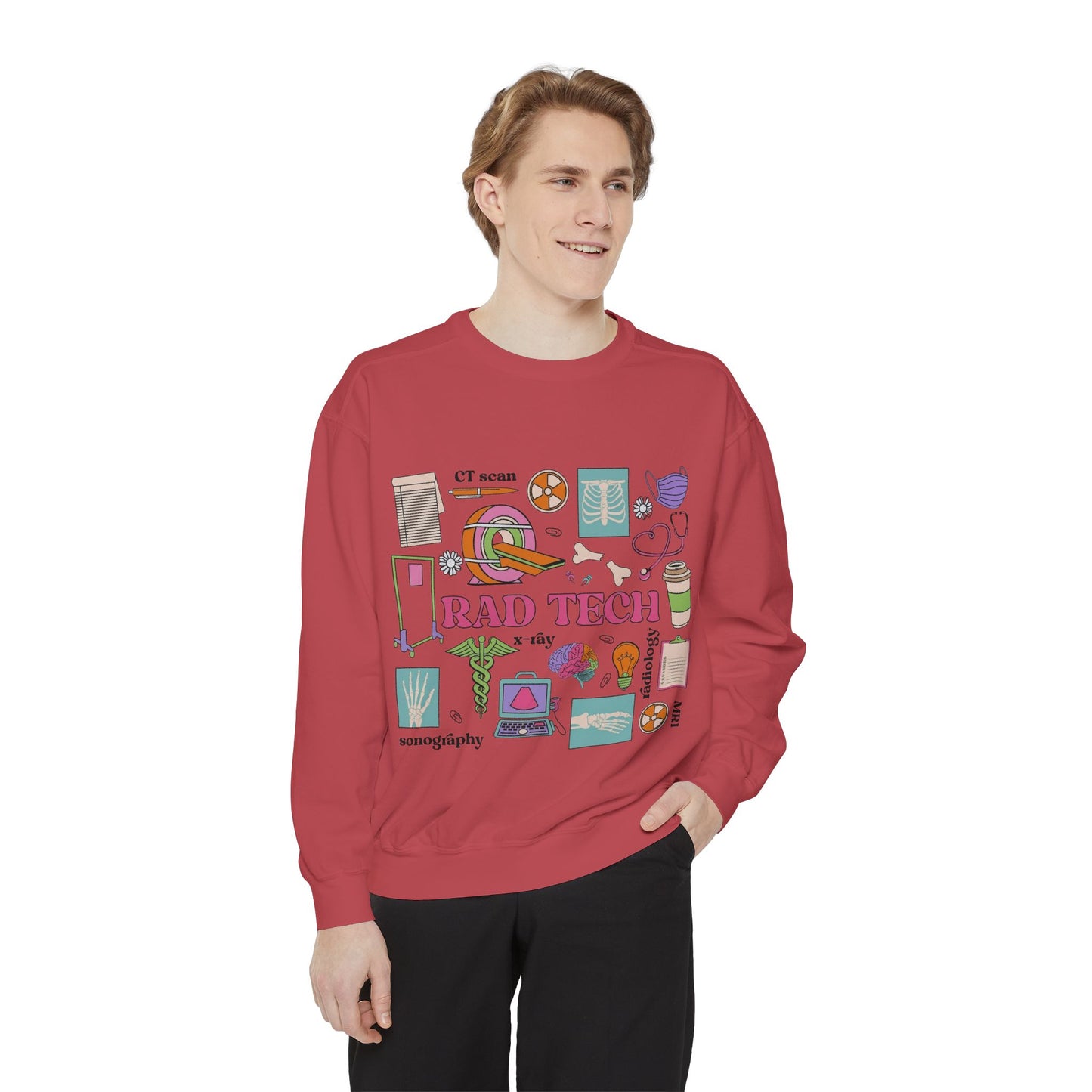 Rad Tech Sweatshirt — Radiology Technician Retro Icons Crewneck