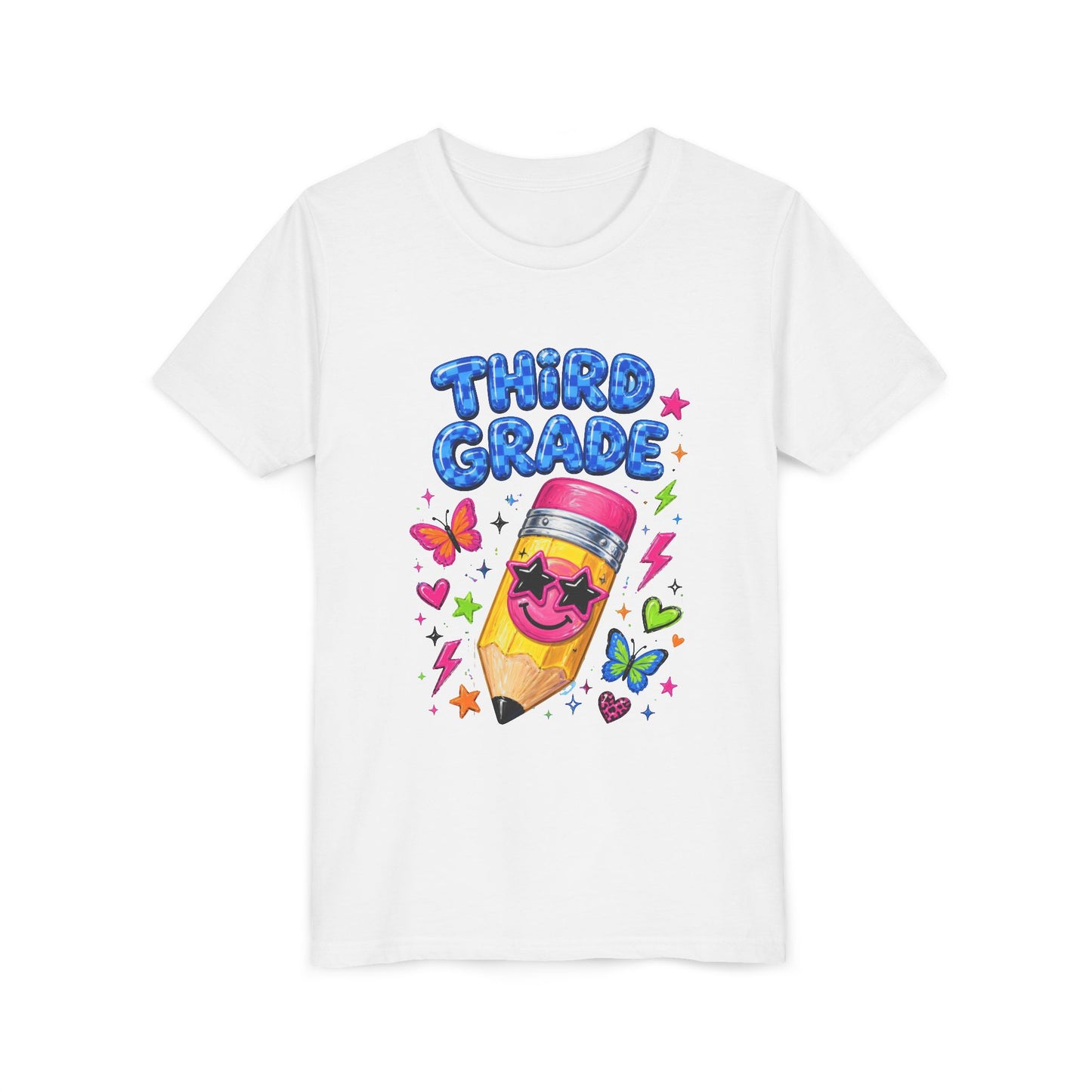 Third Grade Pencil Kids Tee — Cute Back-to-School Graphic Shirt