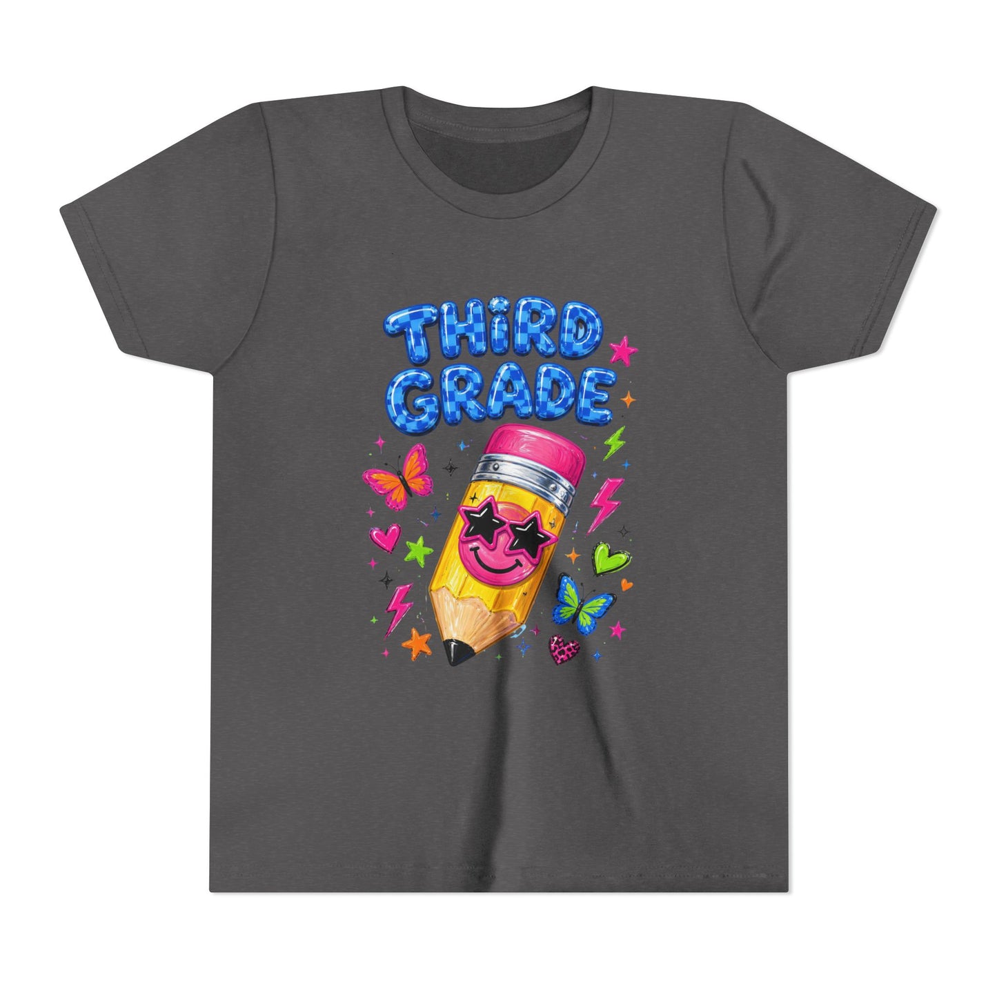 Third Grade Pencil Kids Tee — Cute Back-to-School Graphic Shirt