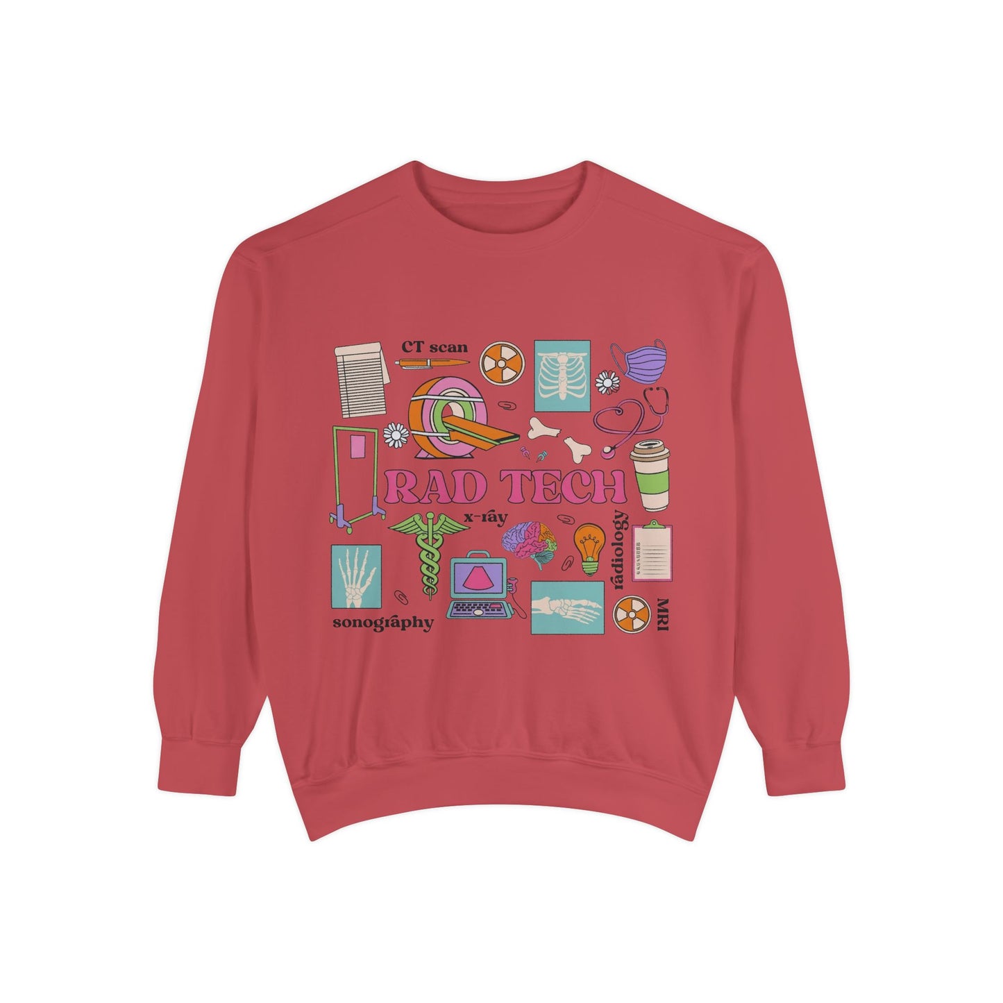 Rad Tech Sweatshirt — Radiology Technician Retro Icons Crewneck