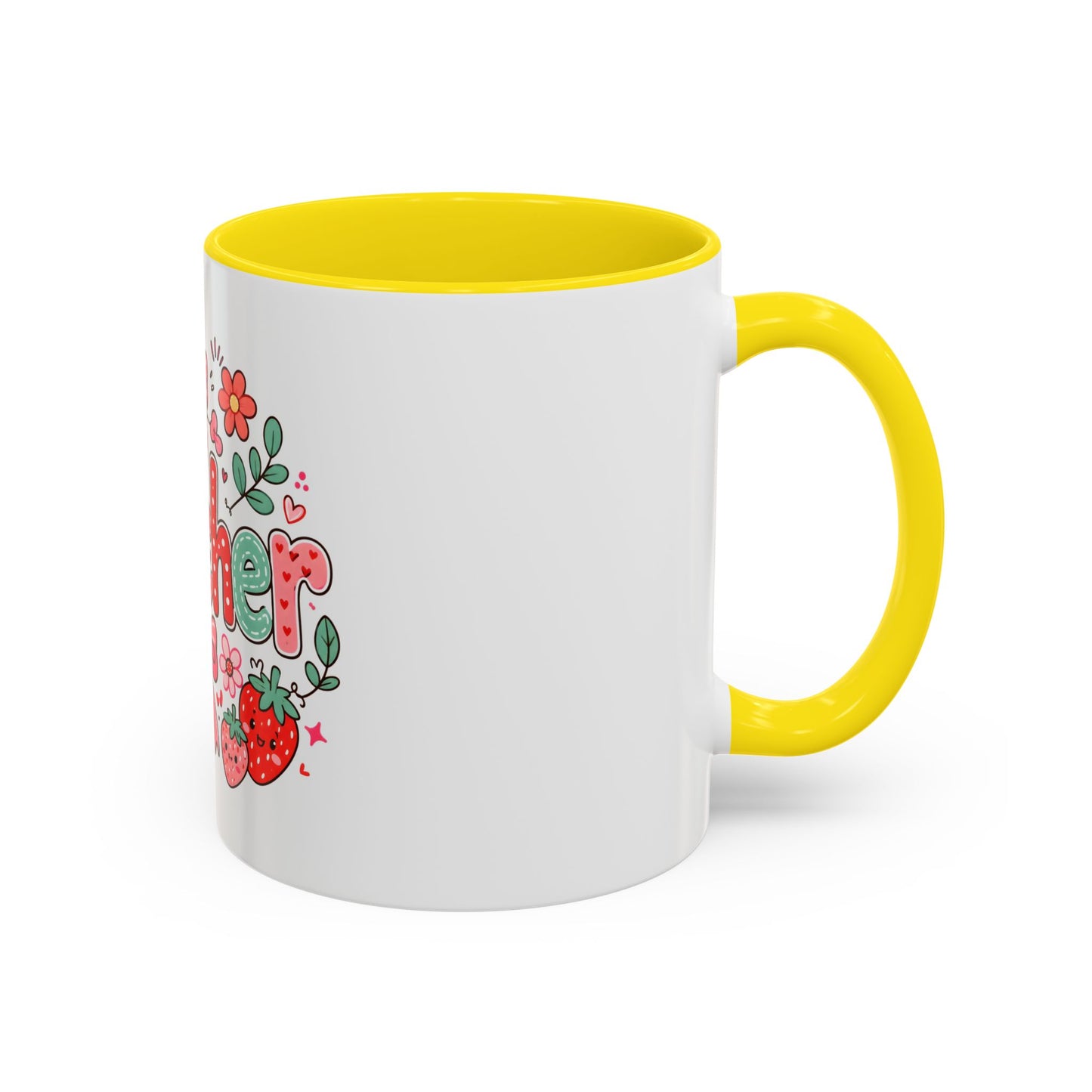 Teacher Strawberry Accent Coffee Mug — Cute Thank You Gift for Teachers