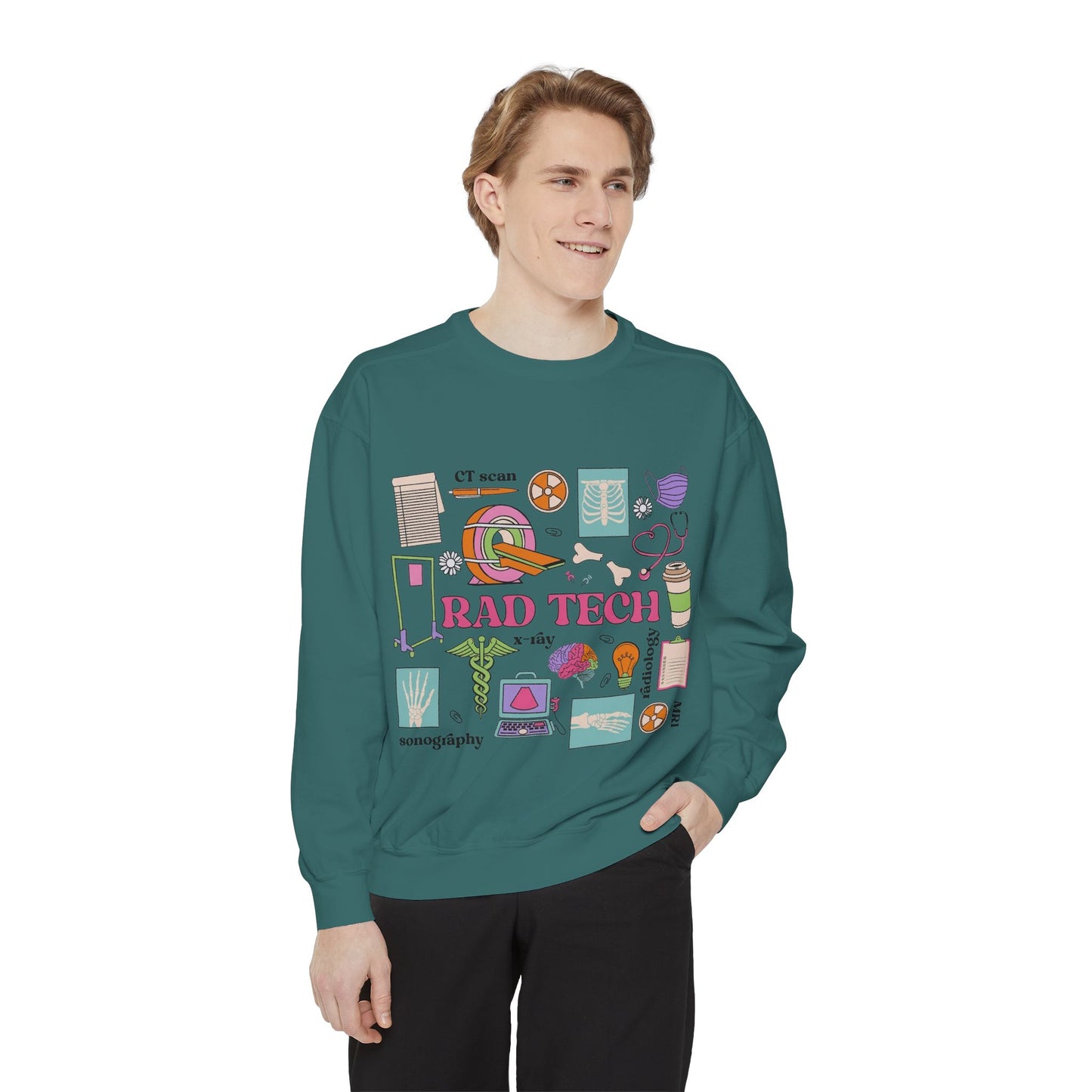 Rad Tech Sweatshirt — Radiology Technician Retro Icons Crewneck