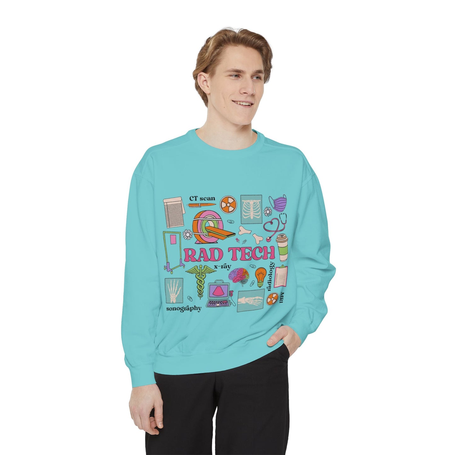 Rad Tech Sweatshirt — Radiology Technician Retro Icons Crewneck