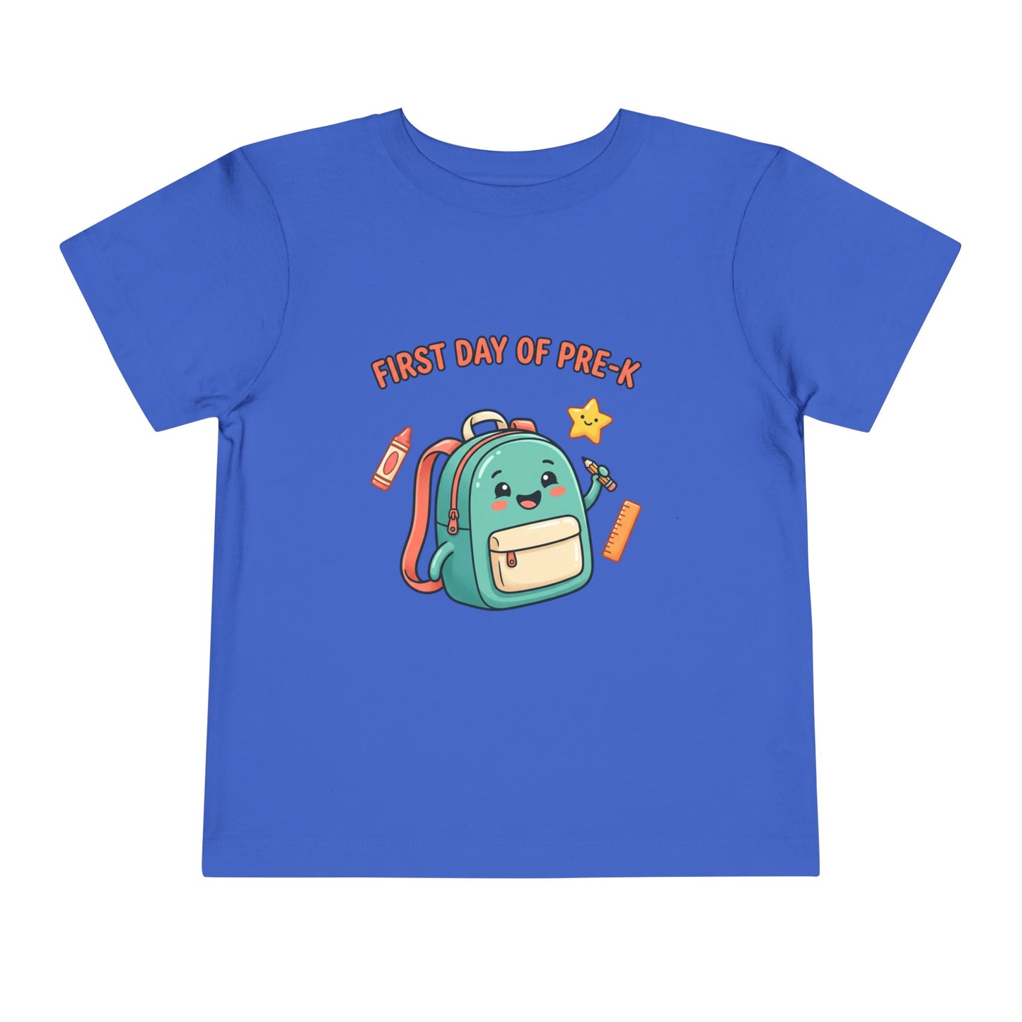 Toddler Tee - "First Day of Pre-K" Cute Backpack Design