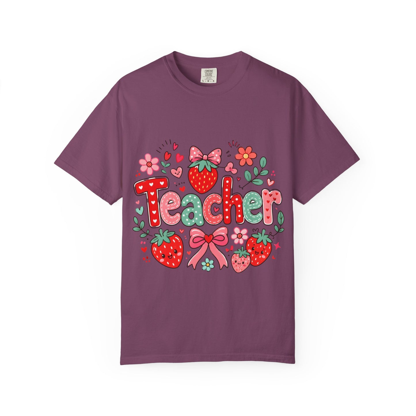Teacher Strawberry Floral T-Shirt