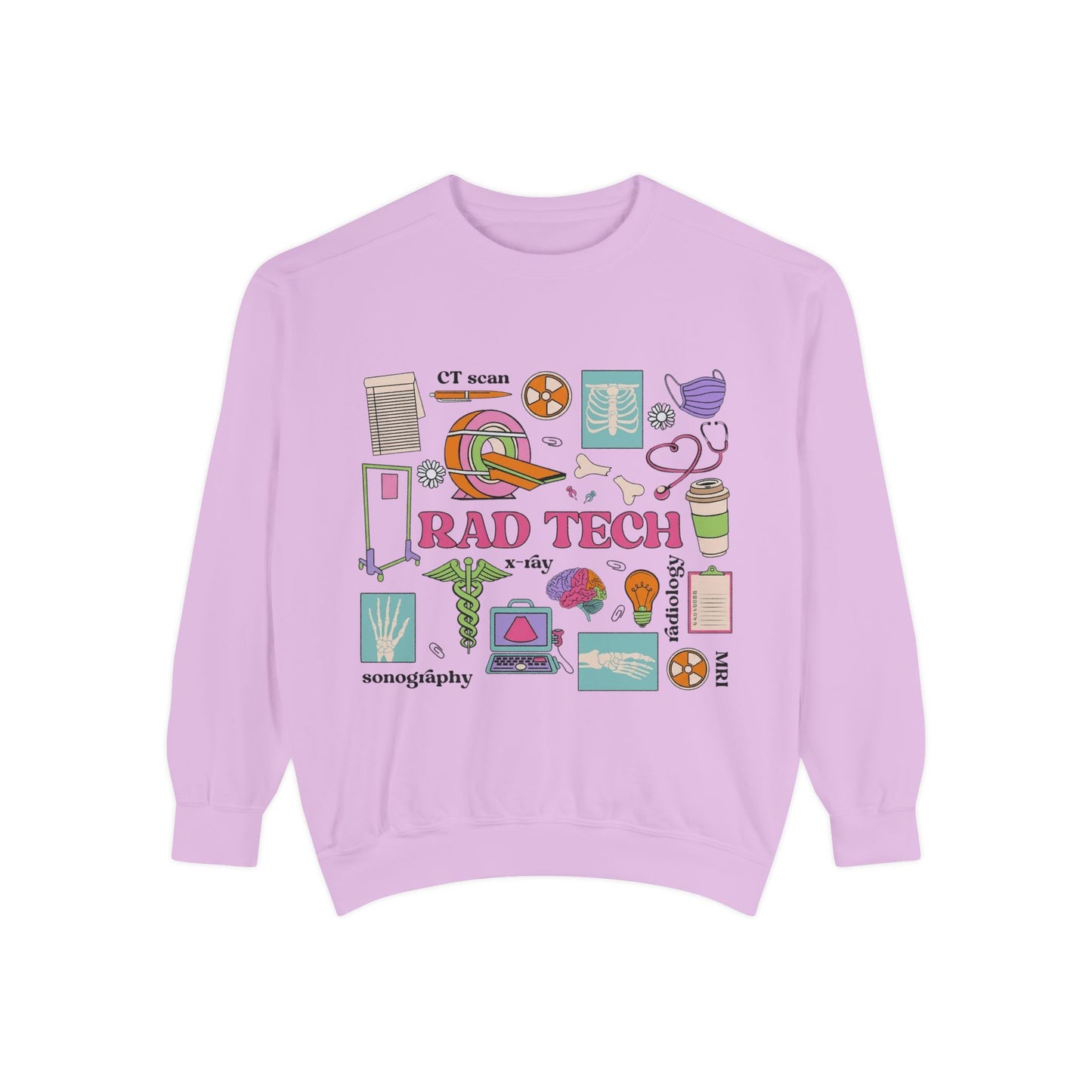 Rad Tech Sweatshirt — Radiology Technician Retro Icons Crewneck
