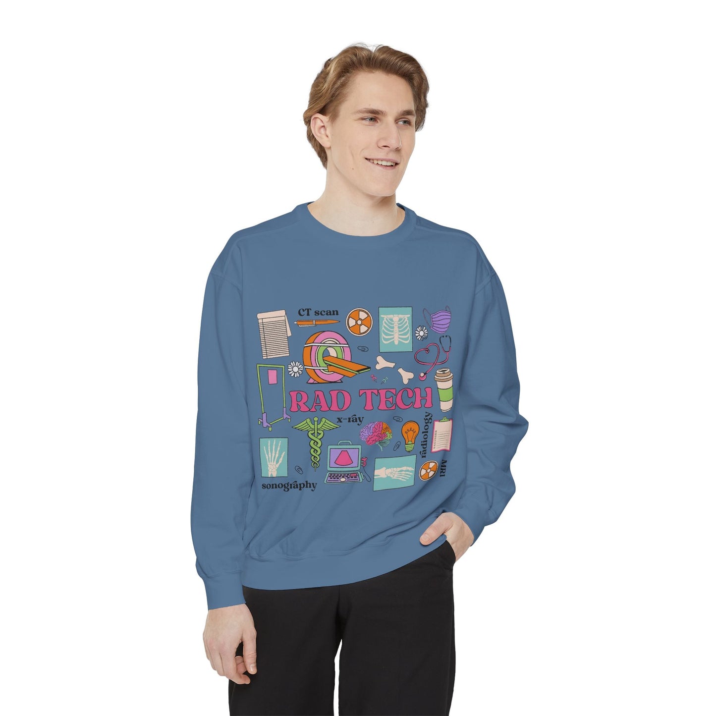 Rad Tech Sweatshirt — Radiology Technician Retro Icons Crewneck