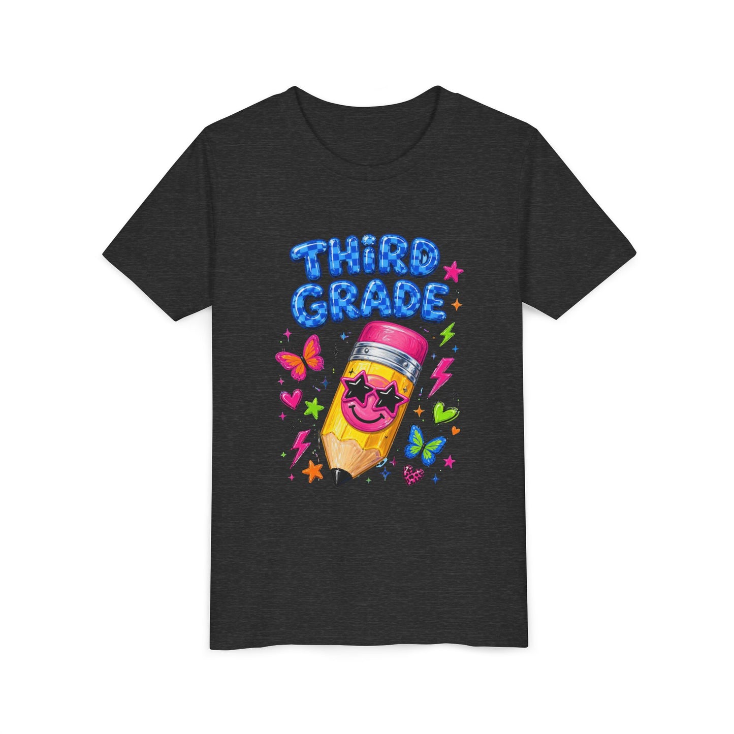 Third Grade Pencil Kids Tee — Cute Back-to-School Graphic Shirt