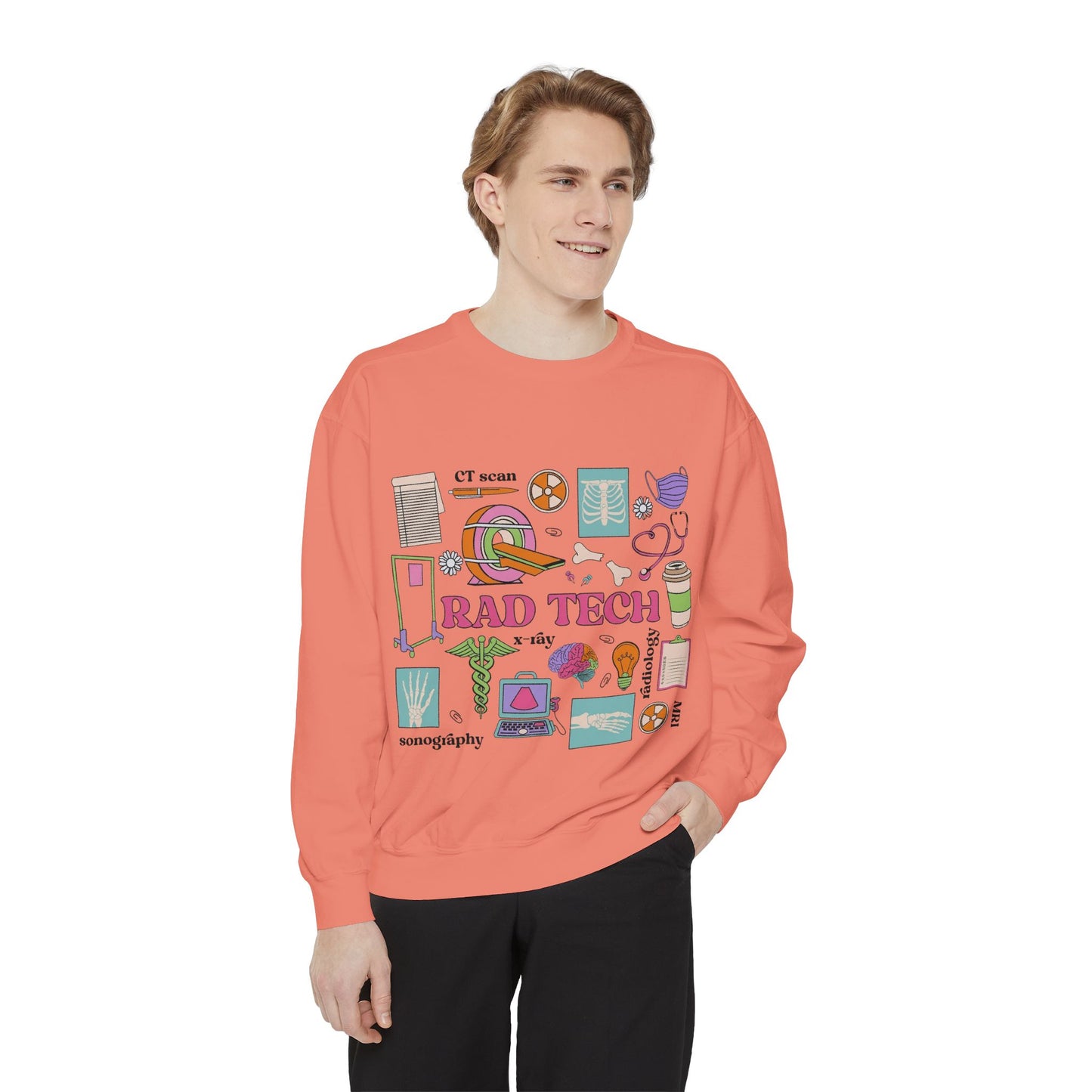 Rad Tech Sweatshirt — Radiology Technician Retro Icons Crewneck